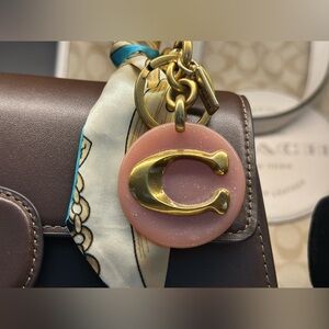 Coach Pink Charm with Gold Accents